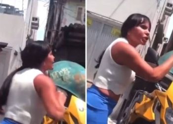 Gretchen é flagrada discutindo na rua por causa do ‘presente de Deus’