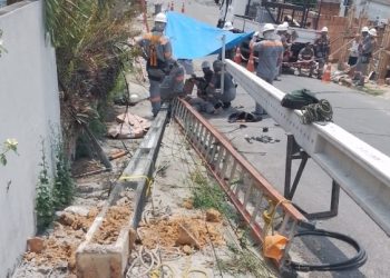 No serviço, homem despenca de 10 metros e fratura o braço em Manaus