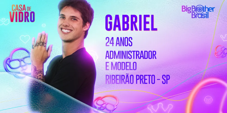 Gabriel é participante da Casa de Vidro do BBB 23