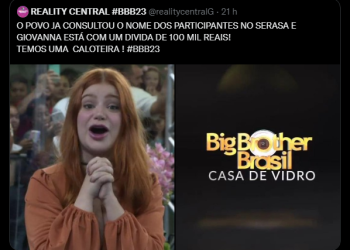 Caloteira? Serasa manda recado para participante da casa de vidro que tem dívida de R$ 100 mil