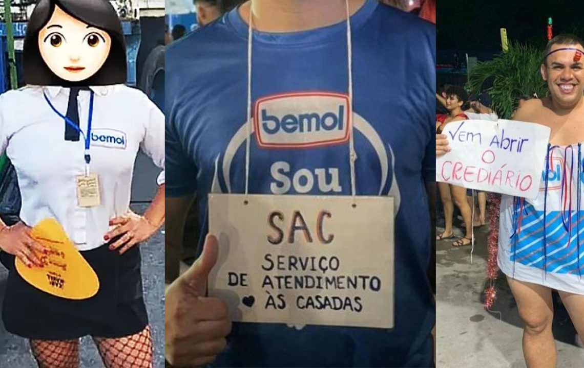 A fantasia de Bemol está sendo usado nos bloquinhos de Manaus e está se tornando uma ‘febre’. Os manauaras estão arrasando nesse carnaval.