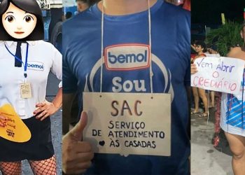 A fantasia de Bemol está sendo usado nos bloquinhos de Manaus e está se tornando uma ‘febre’. Os manauaras estão arrasando nesse carnaval.