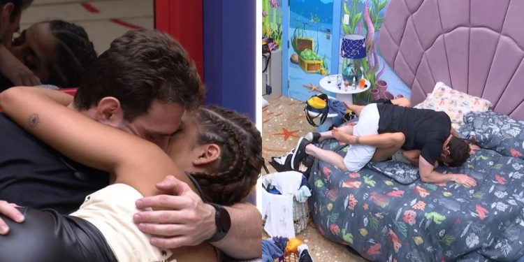 Key Alves e Gustavo movimentam edredom no quarto do líder