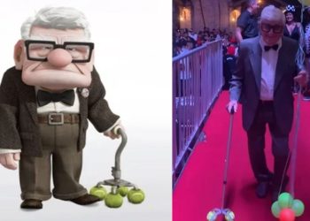 Aos 90 anos, idoso vence concurso fantasiado de personagem do filme UP