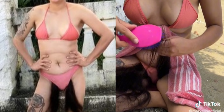 Tiktoker viralizou ao mostrar rotina de cuidados com cabelos da pepeca