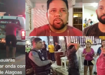 Nesta quarta-feira (22) começou a circular nas redes sociais um vídeo que mostra manauaras tentando 'tirar onda' com policiais em Alagoas.