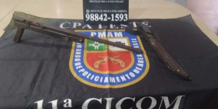 Ameaçou a ex-companheira com espingarda e acabou preso