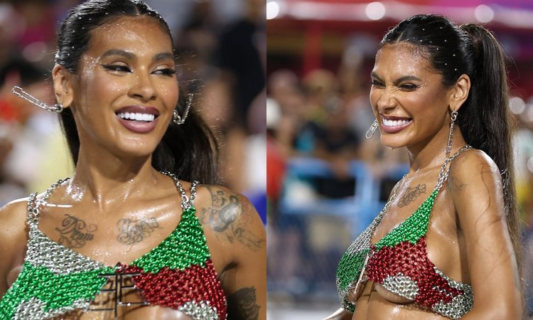 Pocah é traída pela fantasia de carnaval e mostra demais