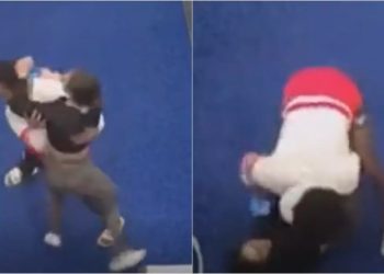 Vítima luta com homem que tentou estuprá-la em academia. A tentativa de estupro aconteceu em uma academia de Tampa, na Florida