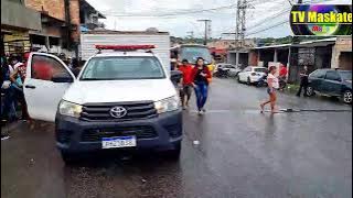 Baleado, vítima invade casa com carro no Distrito Industrial