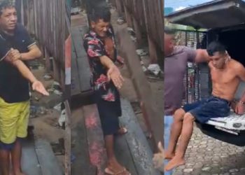 Após terem apanhado no 'Tribunal do crime', a dupla Luciano Pena Figueira e Moisés Campos Fernandes foi presa por roubar um mercado.