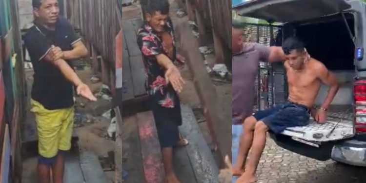 Após terem apanhado no 'Tribunal do crime', a dupla Luciano Pena Figueira e Moisés Campos Fernandes foi presa por roubar um mercado.