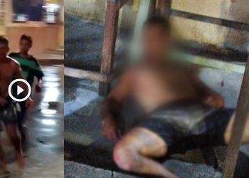 Um homem foi morto com um tiro na cabeça após ser agredido pela população no conjunto Mutirão, bairro Novo Aleixo, zona norte de Manaus.