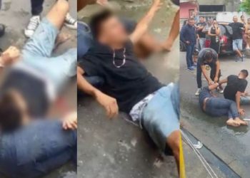 A dupla apanhou da população após uma vítima reagir a um assalto no bairro Petrópolis, em Manaus. Porém a vítima era policial.