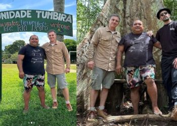 O apresentador, Luciano Huck, esteve no Amazonas e escolheu a comunidade do Tumbira - local tema de um quadro no programa da TV Globo.
