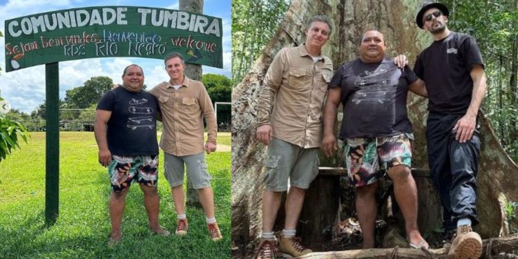 O apresentador, Luciano Huck, esteve no Amazonas e escolheu a comunidade do Tumbira - local tema de um quadro no programa da TV Globo.
