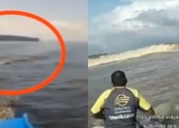 Um vídeo antigo voltou a circulas no grupos de WhatsApp nesta sexta-feira (10), onde mostra uma suposta cobra gigante em um rio do Amazonas.