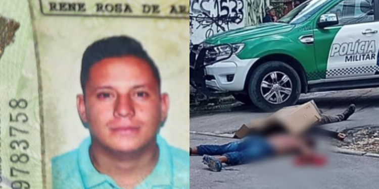 Rene Rosa de Araújo, 30 , e outro homem não identificado morreram ao serem baleados durante uma suposta troca de tiros entre. Dois são