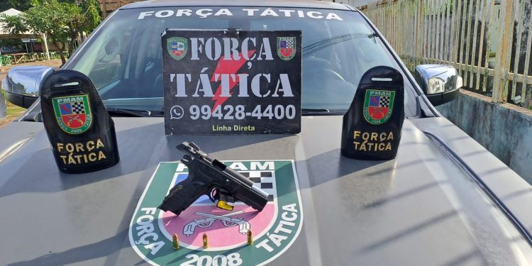 Força Tática apreende arma de criminosos em Iranduba