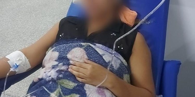Maria Rosário Cavalcante, 38, que foi baleada na cabeça por um prestamista ao ser cobrada pela dívida de um espelho. Mulher baleada.