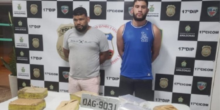 Aldair Lucas Gonçalves dos Santos, 29, e Bruno Luan Oliveira Vazquez, 25, foram presos a terça-feira (14) com 14 kg de drogas. Suspeitos de