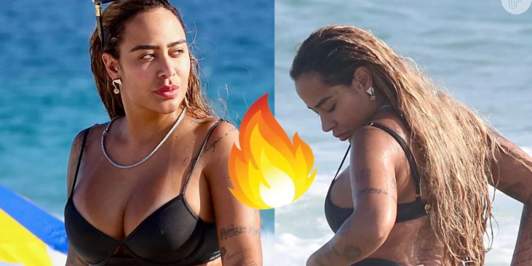 Irmã de Neymar, Rafaella Santos foi flagrada, na tarde desta sexta-feira (03), na Praia da Barra da Tijuca, no Rio de Janeiro.