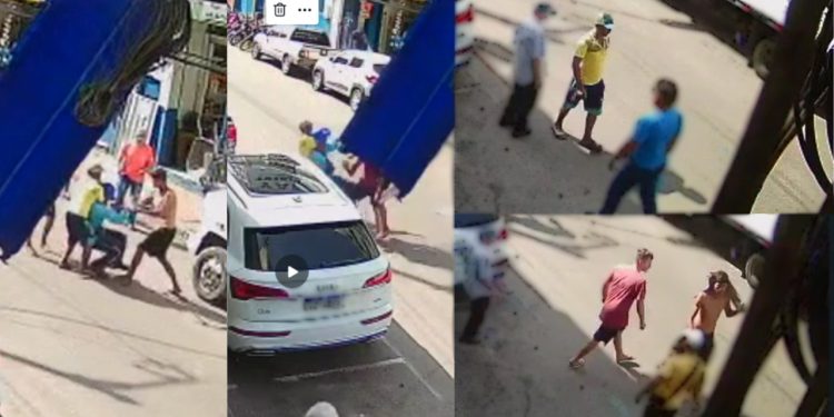 Um funcionário da Zona Azul foi espancado por um grupo de homens na última quinta-feira (23), enquanto trabalhava na rua Floriano Peixoto