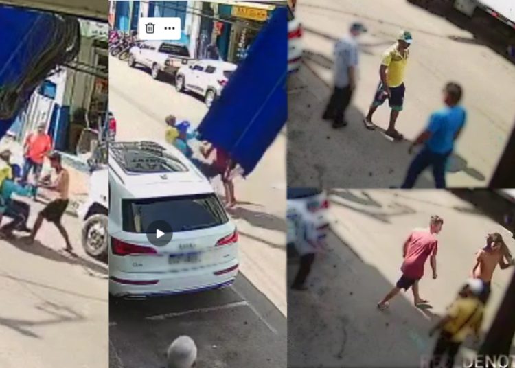 Um funcionário da Zona Azul foi espancado por um grupo de homens na última quinta-feira (23), enquanto trabalhava na rua Floriano Peixoto