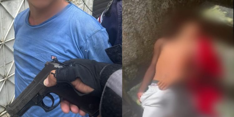 Uma briga entre facções terminou com um jovem conhecido como 'Neguinho' baleado na cabeça e Carlos Vitor Serrão Almeida, 23, preso.