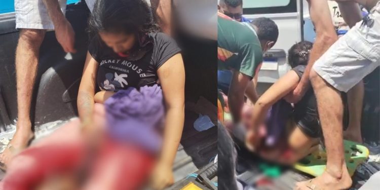 Uma mulher foi baleada dentro de um ônibus da empresa Transkalina na tarde desta quinta-feira (23) em Iranduba, interior do Amazonas. 