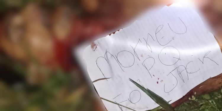 Orisélio Ramos Sabóia, 37, foi encontrado degolado com um bilhete ao lado de seu corpo escrito: “Morreu porque foi Jack”. “Tribunal do