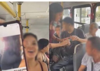 Passageira peita tarado que filmou partes íntimas dela dentro do ônibus