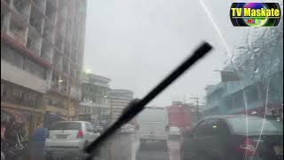 Forte chuva causa alagamentos em ruas de Manaus