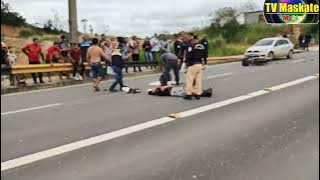 URGENTE: IML faz remoção do corpo de motocicleta atingido por carreta cegonha na av. das Flores