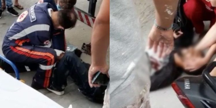 VÍDEO: Passageiro atira em motociclista de aplicativo em Manaus