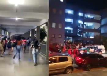 Na noite desta sexta-feira (28), alunos da universidade Nilton Lins ficaram em pânico após um assalto ocorrer na frente de um dos blocos.