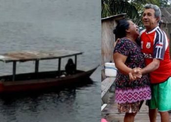 Uma mulher foi encontrada à deriva ao lado do corpo do marido morto após ambos terem saído para pescar na última terça-feira (28). 