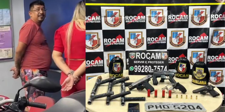 Suspeito de ser chefe de uma facção criminosa, Gelson Ramos da Silva, 40, o “Sombra”, foi preso com um arsenal escondido. Suposto chefe