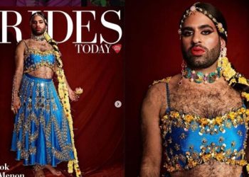 Um ativista transgênero estampou a capa digital da revista indiana Brides Today — ou Noivas Hoje, em português. Ativista trans.