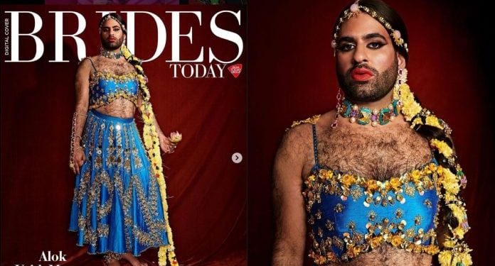 Um ativista transgênero estampou a capa digital da revista indiana Brides Today — ou Noivas Hoje, em português. Ativista trans.