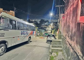 Na noite deste domingo (23), uma mulher identificada apenas como Valcineide, de 42 anos, morreu atropelada por um micro-ônibus.