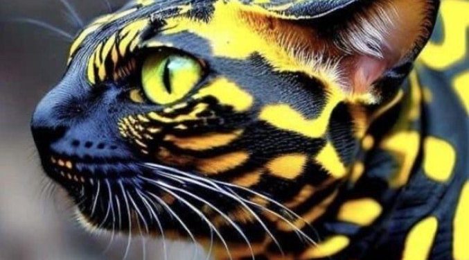 A foto de um suposto animal chamado de “Amazon Snake Cat” (algo como “gato-cobra da Amazônia), descrito como “o felino mais. Foto de