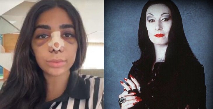 “Plástica deu ruim”: irmã de Gabigol vira Mortícia Addams