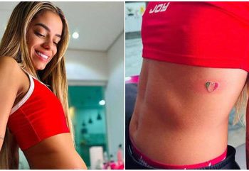 Key Alves vira piada após fazer homenagem ao México: “Ah não amada, você tatuou a bandeira italiana”