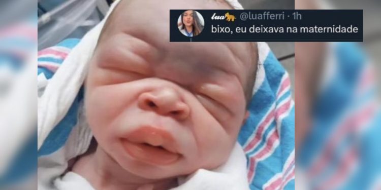 Nesta semana a web detonou a foto de um recém-nascido após a mãe expor a foto dele nas redes sociais: "eu deixava na maternidade".