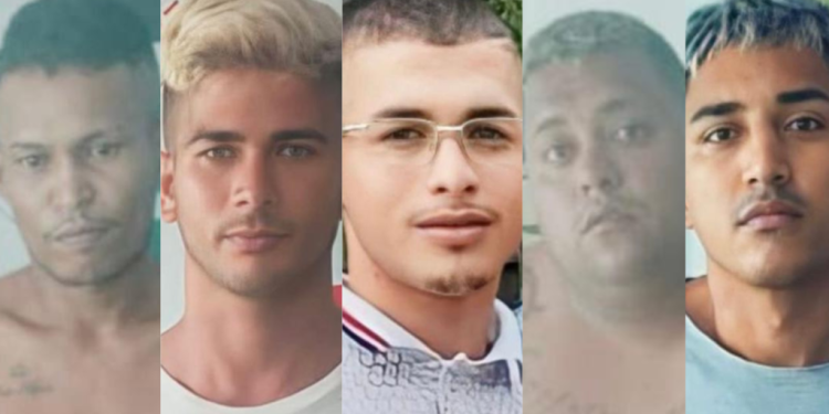 A Polícia Civil do Amazonas (PC-AM), divulga as imagens de cinco homens procurados pelos crimes de tráfico de drogas e roubo.