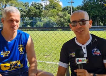 Robson Cunha entrevista um ex jogador de futebol no Placar Geral desta segunda
