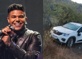 Cantor Tierry capota carro no interior da Bahia