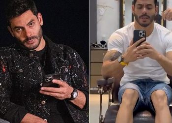 O cantor Rodolffo, da dupla com Israel, gravou um vídeo despretensioso nos stories do Instagram, enquanto cortava o cabelo no salão de beleza.