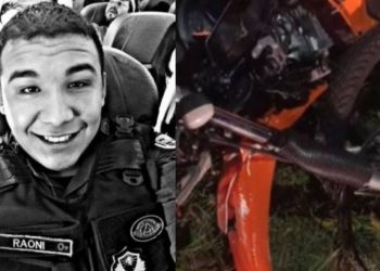 Cabo da PM morre após perder o controle da moto e colidir contra o poste no Nova Cidade